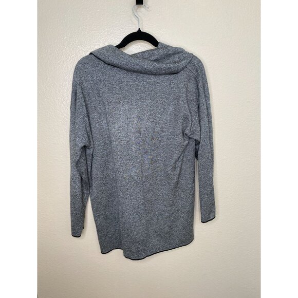 Calvin‎ Klein Womens Gray Cowl Neck Acrylic Sweater L Long Sleeve Lightweight - Picture 3 of 8